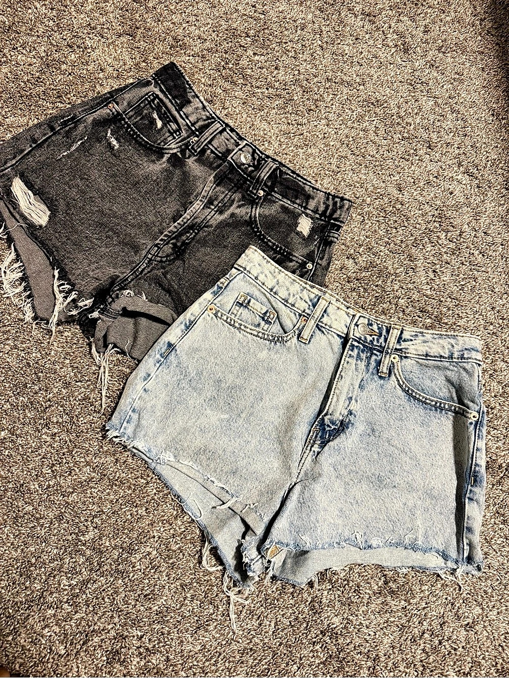 wild fable High Rise Denim Shorts Bundle Blue & Black Medium